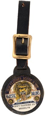 C. 1910 "KRAFT CLOTHING CO./MAJESTIC TAILORS/BROOKLYN" EARLY BASEBALL SCORER FOB.