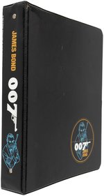 "JAMES BOND 007" 3 RING BINDER, WALLET AND ZIPPERED PENCIL CASE TRIO.