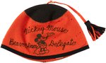 "MICKEY MOUSE CLUB" VERY RARE FELT VEST AND FEZ.