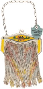 MICKEY AND MINNIE MOUSE METAL MESH CHILD'S PURSE WITH TAG.