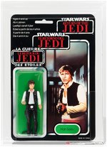 PALITOY "STAR WARS: RETURN OF THE JEDI - HAN SOLO" TRI-LOGO 70 BACK-C AFA 85 NM+.