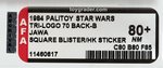 PALITOY "STAR WARS: RETURN OF THE JEDI - JAWA" TRI-LOGO 70 BACK-B AFA 80+ NM.