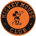 "MICKEY MOUSE CLUB" EARLY PATCH AND EPHEMERA TRIO.