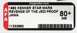 "STAR WARS: REVENGE OF THE JEDI - JAWA" PROOF CARD AFA 80+ NM.