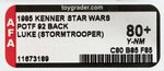 "STAR WARS: POWER OF THE FORCE - LUKE SKYWALKER (IMPERIAL STORMTROOPER)" 92 BACK AFA 80+ Y-NM.