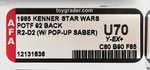 "STAR WARS: THE POWER OF THE FORCE - ARTOO-DETOO (R2-D2)" POP-UP LIGHTSABER 92 BACK AFA U70 Y-EX+.