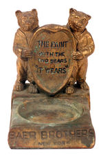 "BAER BROTHERS" PAINT FIGURAL ASHTRAY.