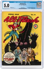 "ALL-FLASH" #14 SPRING 1944 CGC 5.0 VG/FINE.