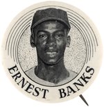 C. 1950s ERNEST BANKS (HOF) PM10 STADIUM BUTTON.