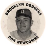 C. 1949 DON NEWCOMBE "BROOKLYN DODGERS" PM10 STADIUM BUTTON.