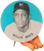 C. 1950s WILLIE MAYS (HOF) PM10 STADIUM BUTTON W/RIBBON/BASEBALL/BAT.