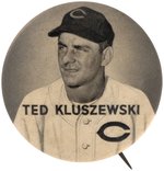 1950s TED KLUSZEWSKI PM10 STADIUM BUTTON.