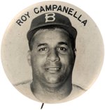 C. 1950s ROY CAMPANELLA (HOF) PM10 REAL PHOTO STADIUM BUTTON.