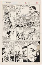 "NEW WARRIORS" VOL. 1 #7 COMIC BOOK ORIGINAL ART BY MARK BAGLEY.