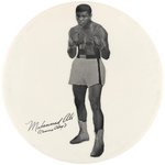 1964 MUHAMMAD ALI (CASSIUS CLAY) LARGE PHOTO BUTTON.