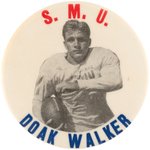 "S.M.U. DOAK WALKER" IN ACTION PHOTO BUTTON LIKELY FROM HEISMAN YEAR 1948.