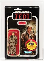 "STAR WARS: RETURN OF THE JEDI - HAN SOLO (TRENCH COAT, CAMO LAPEL)" 77 BACK-B AFA 85 Y-NM+.