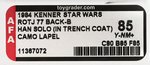 "STAR WARS: RETURN OF THE JEDI - HAN SOLO (TRENCH COAT, CAMO LAPEL)" 77 BACK-B AFA 85 Y-NM+.