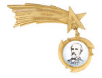 GENERAL ROBERT E. "LEE" SUPERB PORCELAIN AND BRASS BADGE.