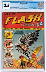 "FLASH COMICS" #2 FEBRUARY 1940 CGC 3.5 VG-.