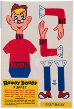 "NABISCO RICE FLAKES" HOWDY DOODY CEREAL BOX WITH DILLY DALLY CUT-OUT.