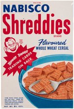 "NABISCO SHREDDIES" HOWDY DOODY CEREAL BOX WITH HOWDY DOODY TRADING CARDS.