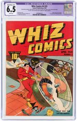 "WHIZ COMICS" #4 (#3) APRIL 1940 CGC RESTORED 6.5 SLIGHT/MOD. (B-2) FINE+.