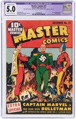 "MASTER COMICS" #21 DECEMBER 1941 CGC RESTORED 5.0 MOD./EXT. (B-4) VG/FINE.