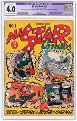 "ALL STAR COMICS" #1 SUMMER 1940 CGC RESTORED 4.0 SLIGHT (B-1) VG+.