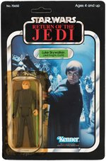 "STAR WARS: RETURN OF THE JEDI - LUKE SKYWALKER (JEDI KNIGHT)" 65 BACK-B CARDED ACTION FIGURE.