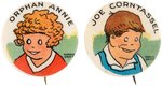 OVALTINE'S RADIO ORPHAN ANNIE SHOW FIRST YEAR 1931 PAIR OF VOTER'S BUTTONS.