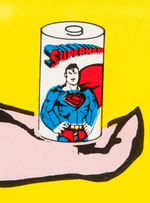 “SUPERMAN SUPER-POWER ALKALINE BATTERIES” STORE POSTER.