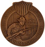 "WAR MUNITIONS MANUFACTURING SERVICE" WINCHESTER AWARD BADGE BY GORHAM.