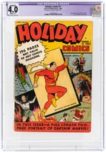 "HOLIDAY COMICS" #1 1942 CGC RESTORED APPARENT 4.0 SLIGHT (C-1) VG.