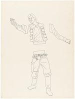 SCREAMIN' "STAR WARS - HAN SOLO" COLLECTORS EDITION VINYL MODEL PRODUCTION ART EXTENSIVE GROUPING.