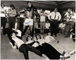 MUHAMMAD ALI SIGNED OVERSIZED PHOTO FEATURING THE BEATLES.