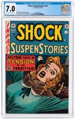 "SHOCK SUSPENSTORIES" #15 JUNE-JULY 1954 CGC 7.0 FINE/VF.