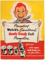 WELCH'S HOWDY DOODY DOLL STORE PROMOTION FOLDER/POSTER.