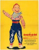 WELCH'S HOWDY DOODY DOLL STORE PROMOTION FOLDER/POSTER.