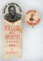 HARLEM GLOBETROTTERS BUTTON PAIR.