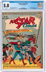 "ALL STAR COMICS" #36 AUGUST-SEPTEMBER 1947 CGC 5.0 VG/FINE.