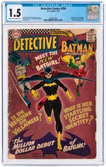 "DETECTIVE COMICS" #359 JANUARY 1967 CGC 1.5 FAIR/GOOD (FIRST BATGIRL).