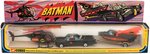 "BATMAN - BATMOBILE, BATBOAT ON TRAILER AND BATCOPTER" BOXED CORGI GIFT SET.