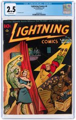 "LIGHTNING COMICS" #6 APRIL 1941 CGC 2.5 GOOD+.