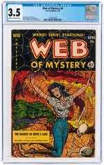 "WEB OF MYSTERY" #8 APRIL 1952 CGC 3.5 VG-.