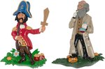 McDONALD'S CAPTAIN CROOK & THE PROFESSOR RESTAURANT WALL PLAQUE PAIR.