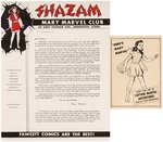 "MARY MARVEL CLUB" RARE LOT.