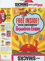 "DICK DASTARDLY VULTURE SQUADRON ERASER" CEREAL PREMIUM SET.