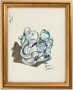 DAAN JIPPES DISNEY CHRISTMAS STATUE CONCEPT ORIGINAL ART.