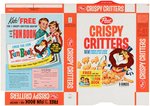 POST "CRISPY CRITTERS" FILE COPY CEREAL BOX FLAT WITH "LINUS THE LION FUN BOOK" OFFER.